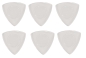 Preview: Dunlop Plektrum Stubby Triangle transparent 1,50mm 6 Stück