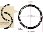 Preview: RS-241FL Inlay Stickers, Rosette (Flowers) - Purfling for Guitars