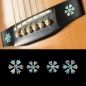 Preview: BS-220SF-MX Inlay Stickers, Guitar Bridge - Snowflakes 2pcs/set (Abalone Mixed)