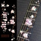 Preview: FT-297MN-G Inlay Stickers, Magnolia Tree with Pink Flowers Fret Markers