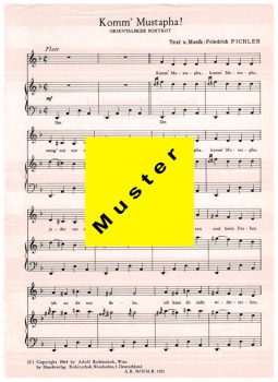 Komm´ Mustapha - Noten für Klavier