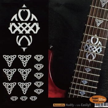F-287CK-G Inlay Stickers, Celtic Triangle Knot (Metallic) - Emblem 12th Fret Markers Set