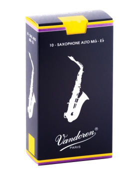 Vandoren SR212 Traditionell Blätter für Altsaxophon Stärke 2,0 Schachtel mit 10 Stück