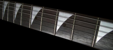 F-017SF-WT Inlay Stickers, Shark-Fin Fret Markers with Rosewood Dots