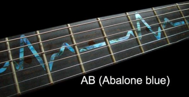 F-031EK-BL Inlay Stickers, EKG Line Fret Inlay Decals Guitar (AB)