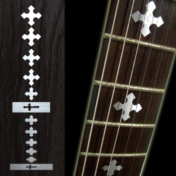 F-070CR-MT Inlay Stickers, Cross (Metallic) Fret Markers