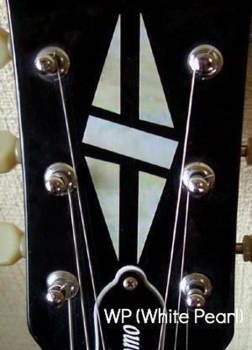 H-111DH-WT Inlay Stickers, Diamond Hatch Decals Headstock Peghead (WS)