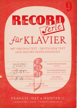 Record Serie für Klavier Heft 9 Noten für Klavier