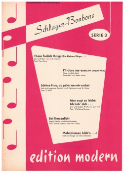 Schlager Bonbons Serie 3 - für Klavier - unverkäufliches Künstler-Exemplar
