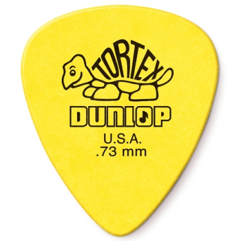 Dunlop Tortex 0,73mm Standard Plektrum Gelb (12 Stück)
