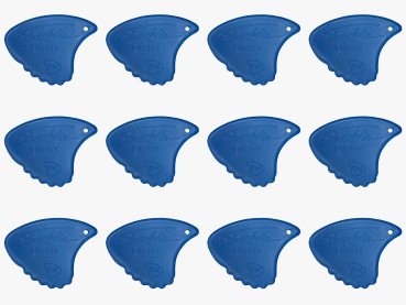 Sharkfin mit Relief Plektrum hart 1,05mm Blau 12 Stück
