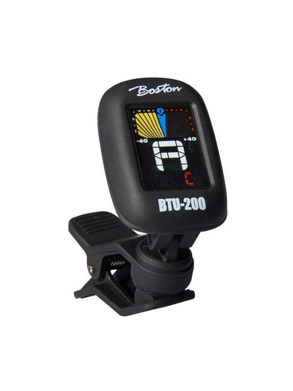 Boston BTU-200 Chromatischer Clip-Tuner (auch G+B+U+V), Vollfarbdisplay, 430-450Hz