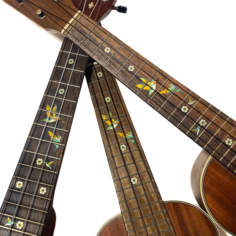 UKF-327BH Inlay Stickers, Bee Hummingbirds - Fret Markers for Ukuleles