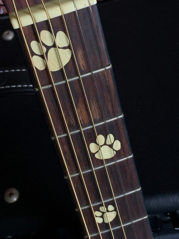 F-306AP-WT Inlay Stickers, Animal Foot Prints - Fret Markers
