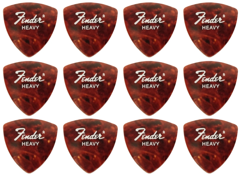 Fender 346 Triangle Celluloid Pick Heavy Plektrum 12 Stück