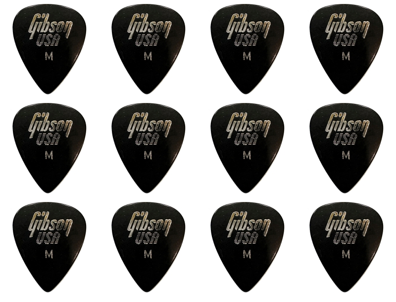 Gibson USA 351 Wedge Standard Pick Plektrum Medium 12 Stück