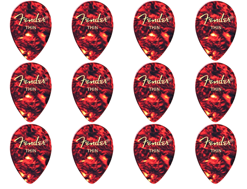 Fender 358 Shape Classic Celluloid Picks 12 Stück