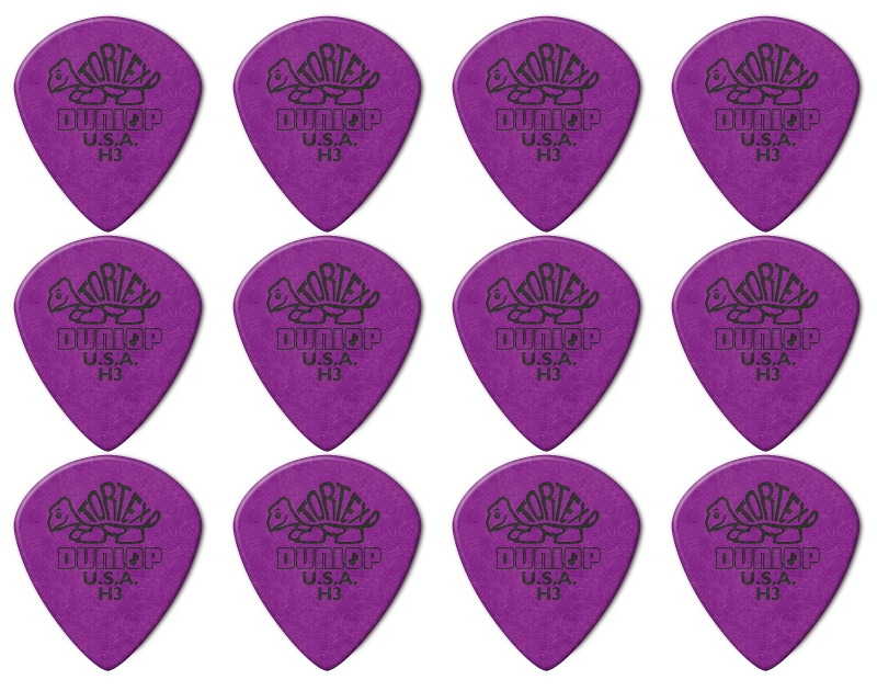 Dunlop Tortex Jazz Plektren H3 1,14mm violett 12 Stück