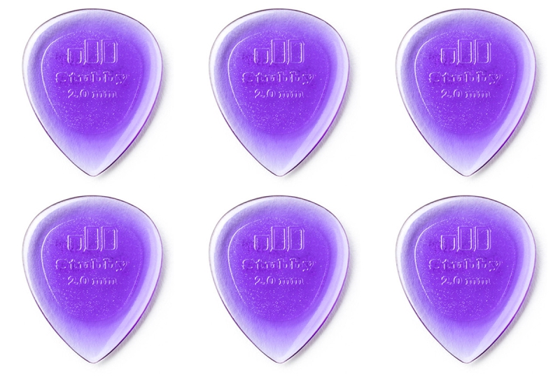 Dunlop 474 Stubby Jazz Picks 2,0mm light purple 6 Stück