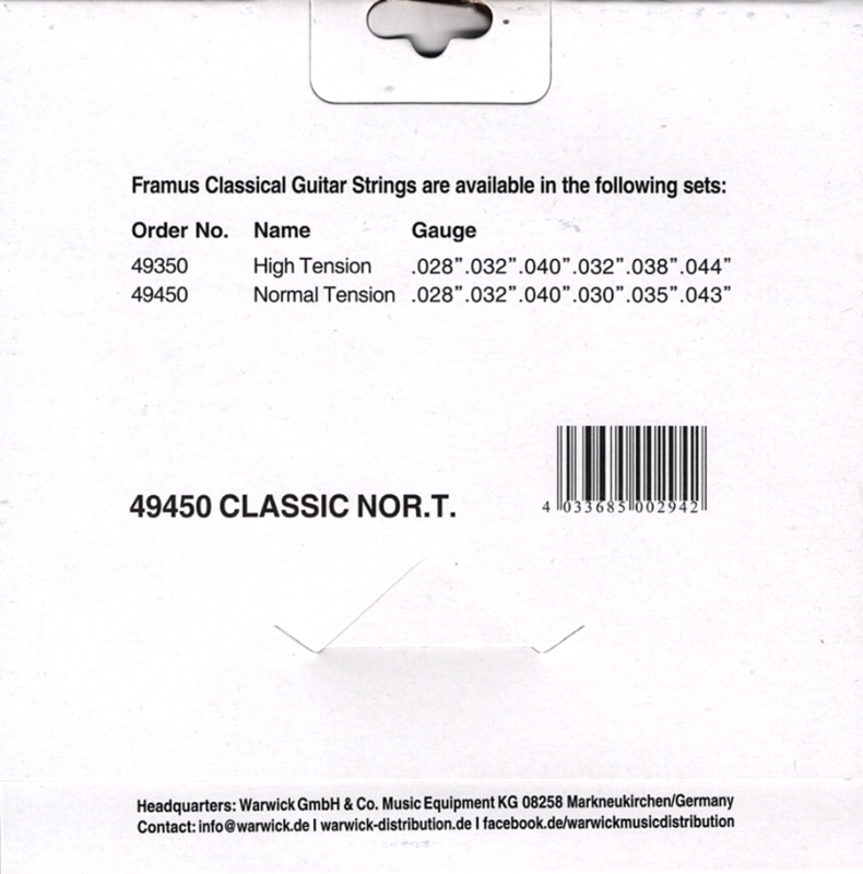 Framus 49450 Classical Guitar String Set - Normal Tension