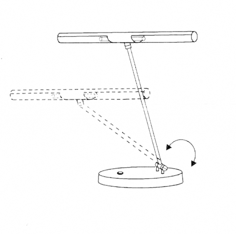 Langer BA3 Chrom matt gebürstet Klavierlampe Signea Design Halogen