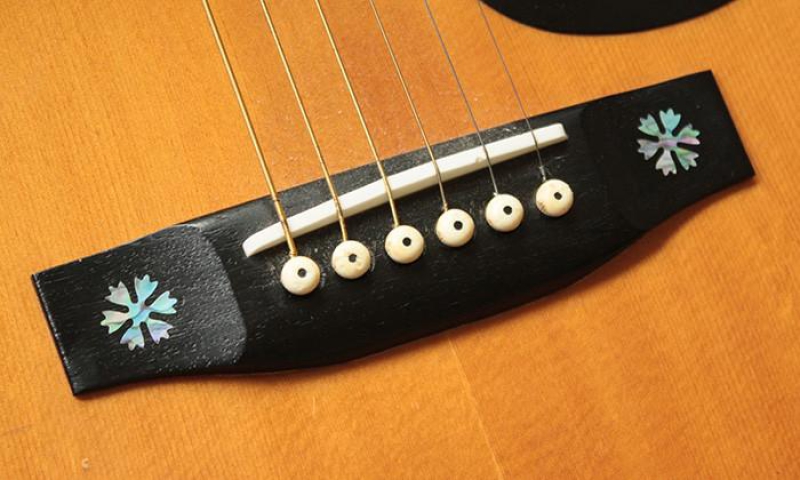 BS-220SF-MX Inlay Stickers, Guitar Bridge - Snowflakes 2pcs/set (Abalone Mixed)