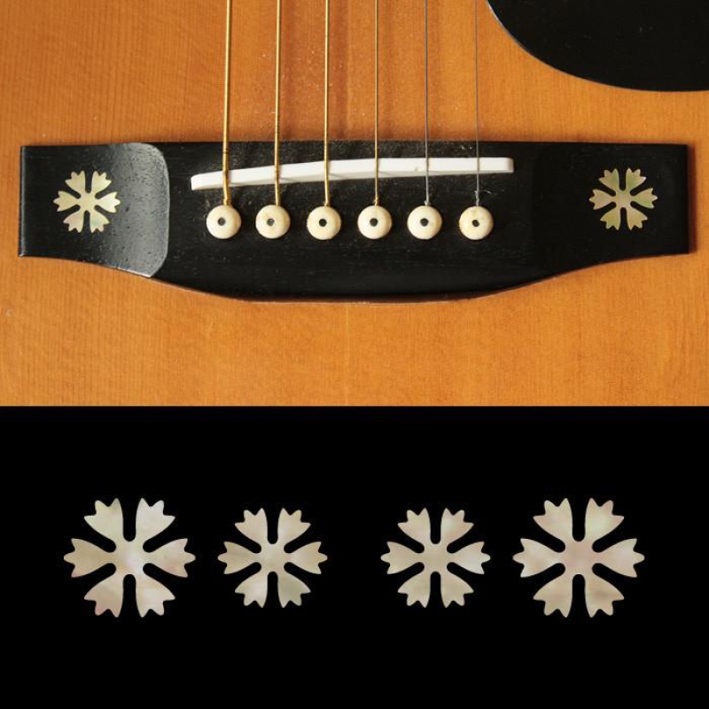 BS-220SF-AW Inlay Stickers, BridgeSide / Snowflakes 2pcs/set (Aged White Pearl)