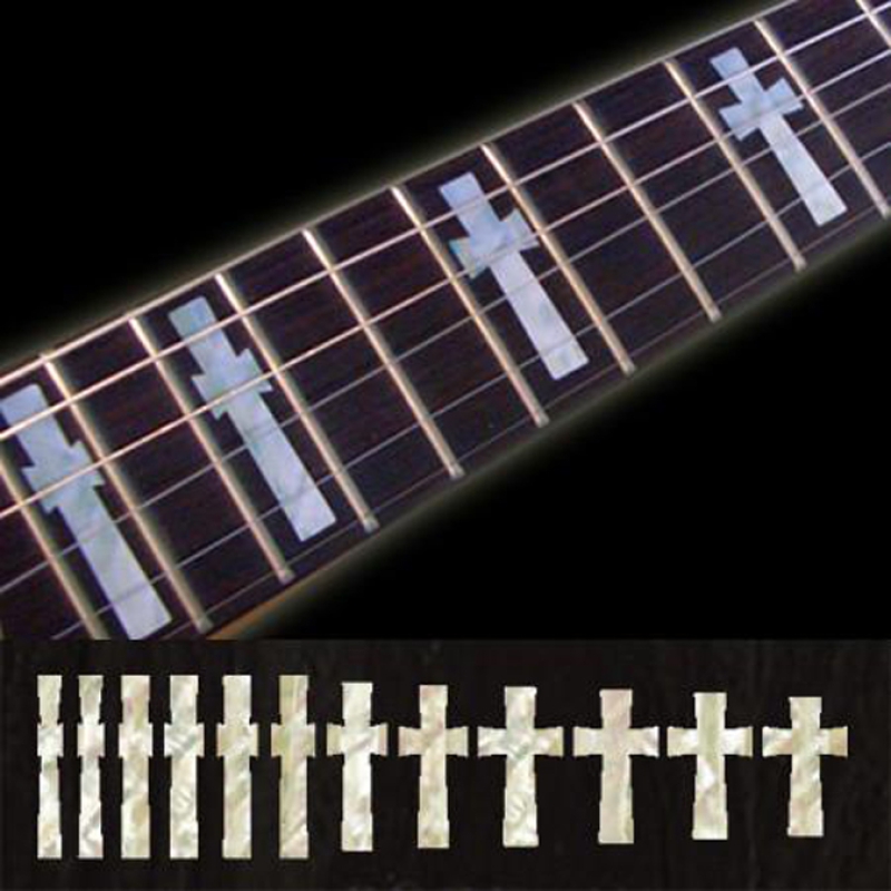 F-0741C-WT Inlay Stickers, Fret Mark-Iommi Cross (WS)