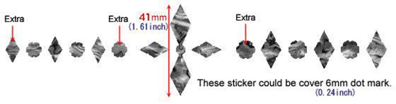 F-015CK-AW Inlay Stickers, Fret Mark-Checker (AWP)