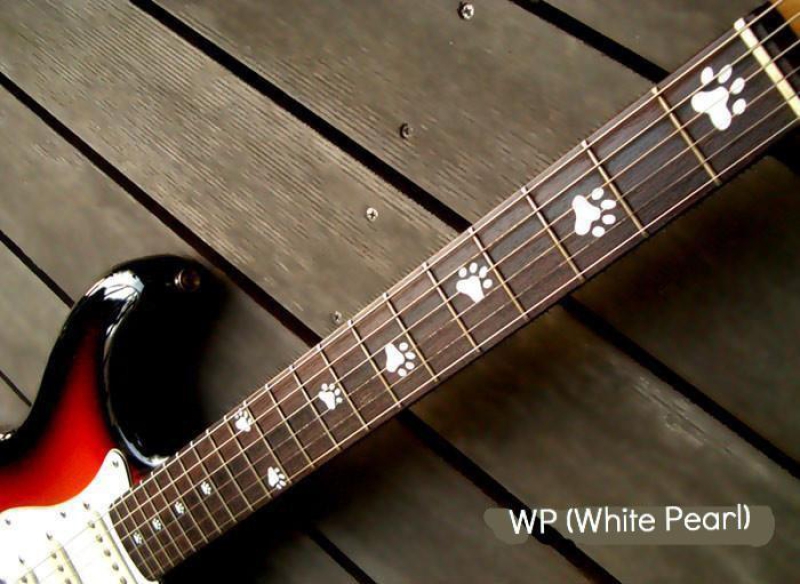 F-019CF-WT Inlay Stickers, Cats Foot Print Fret Markers