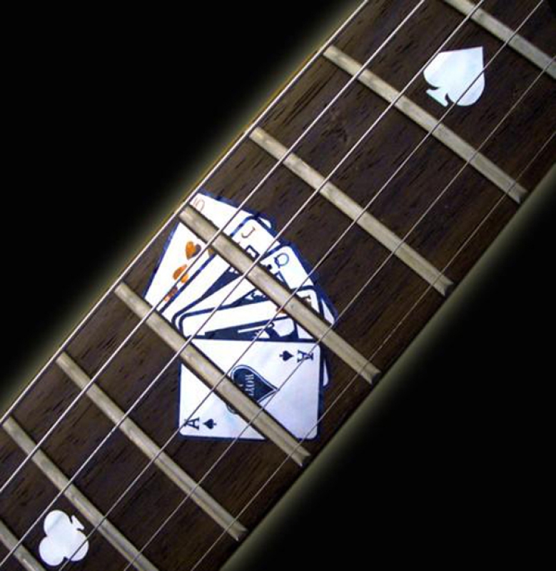 F-020PC-WT Inlay Stickers, Playing Card Fret Markers