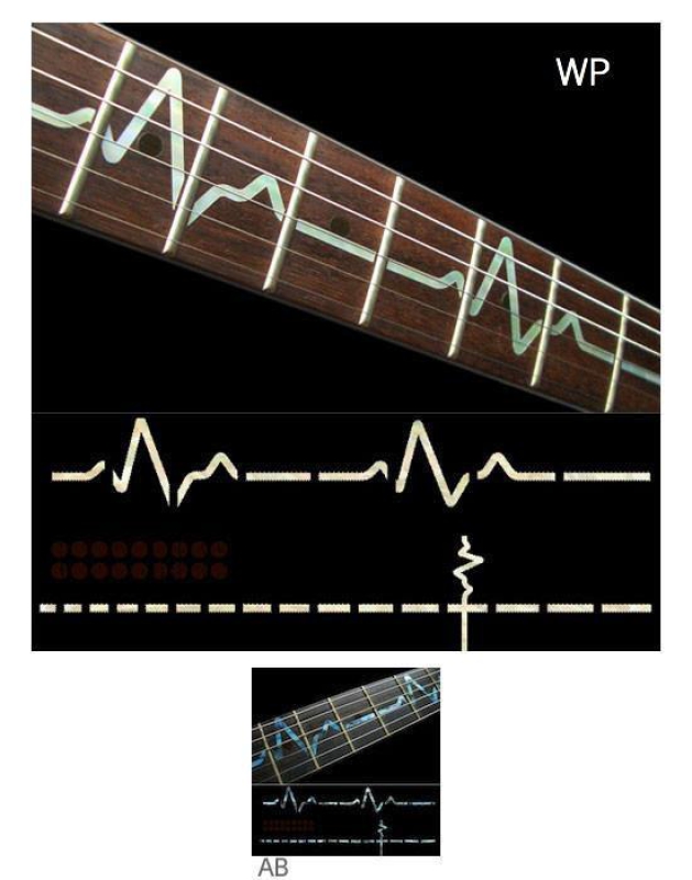 F-031EK-WT Inlay Stickers EKG Line Fret Markers Decals Guitar