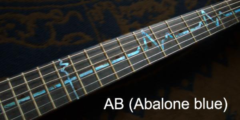 F-031EK-BL Inlay Stickers, EKG Line Fret Inlay Decals Guitar (AB)