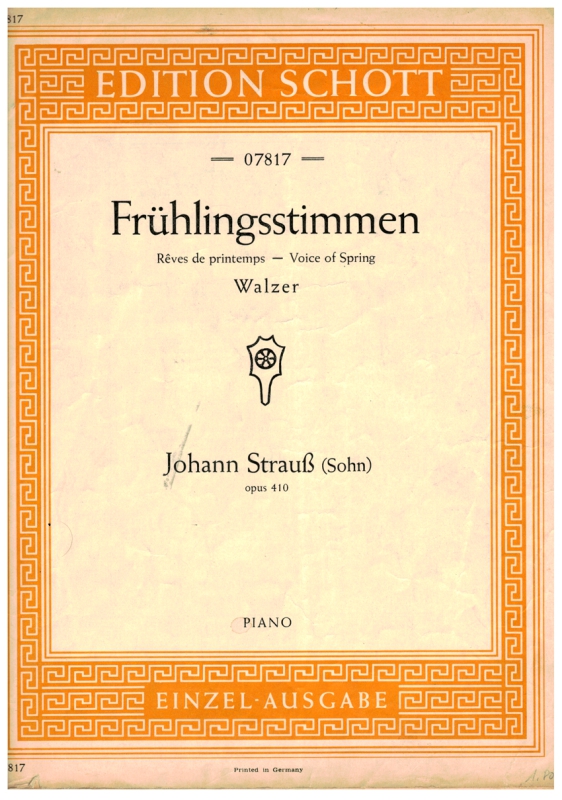 Frühlingsstimmen Nr. 07817 - Edition Schott für Klavier