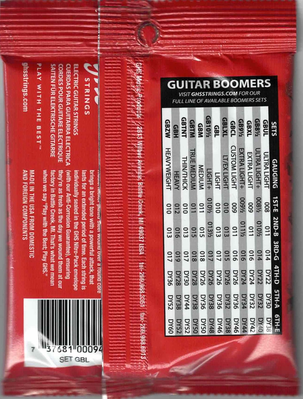 GHS GBL Boomers E-Gitarre Saiten Light 10-46