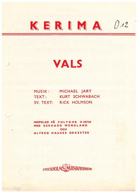 Vals - Lied und langsamer Walzer - Noten Klavier